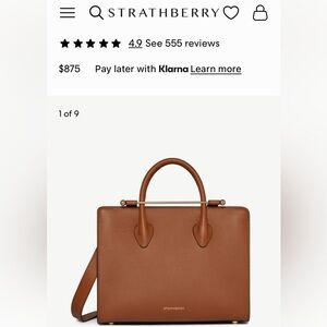 Strathberry Midi Tote with matching wallet and Strathberry handbag scarf.